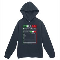 Italian Nutrition Facts Italiano Italy Pride Italian Flag Urban Pullover Hoodie