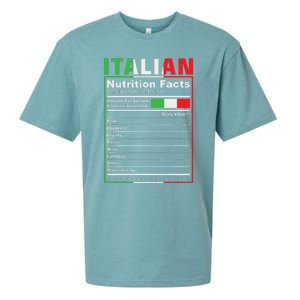 Italian Nutrition Facts Italiano Italy Pride Italian Flag Sueded Cloud Jersey T-Shirt