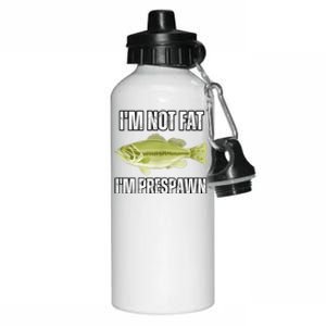 IM Not Fat IM Prespawn Bass Fishing Funny Graphic Aluminum Water Bottle