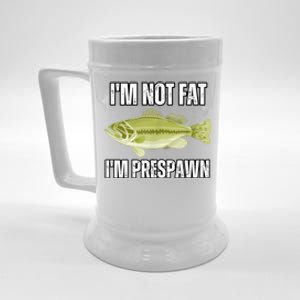 IM Not Fat IM Prespawn Bass Fishing Funny Graphic Beer Stein