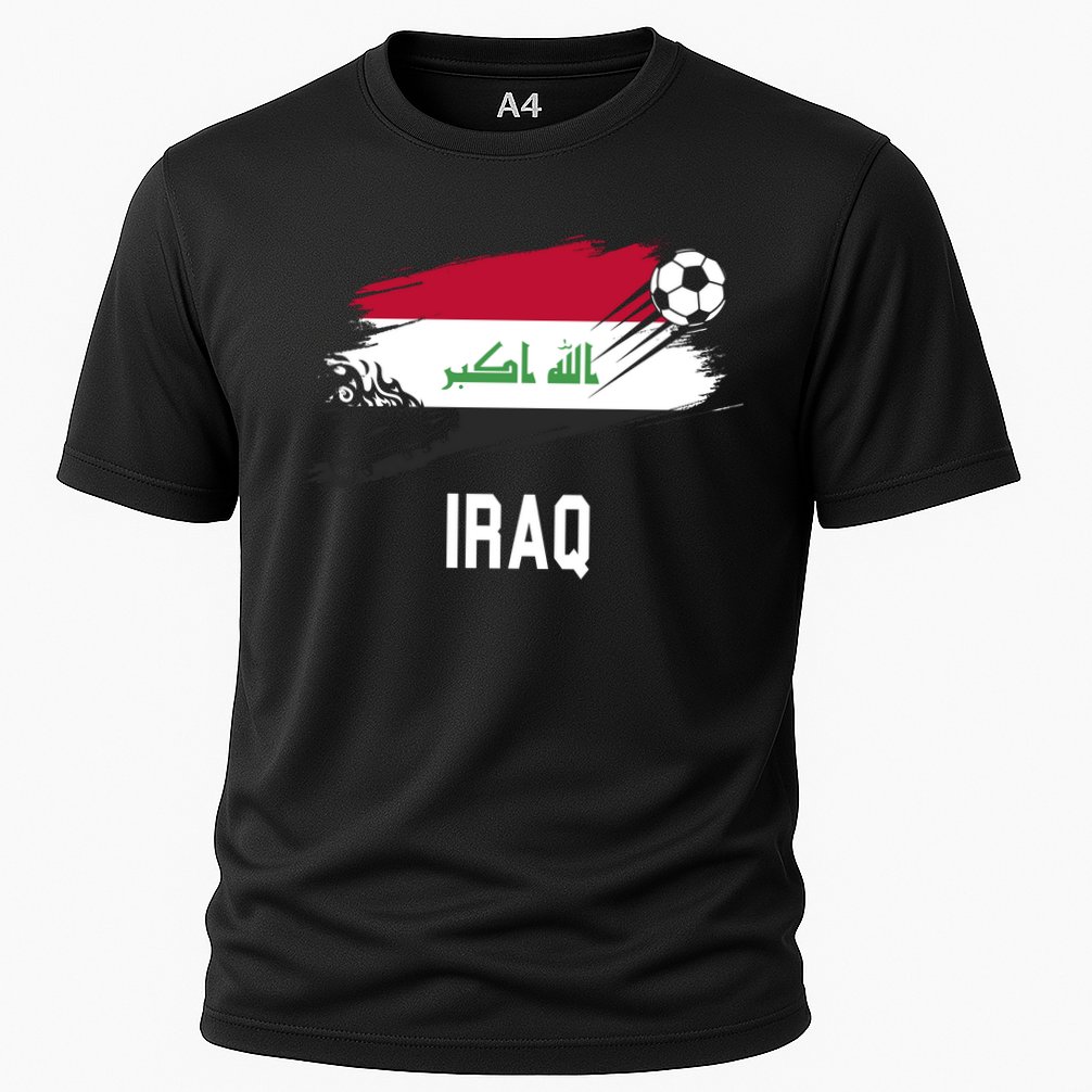 Iraq National Football Soccer Team Flag Cooling Performance Crew T-Shirt
