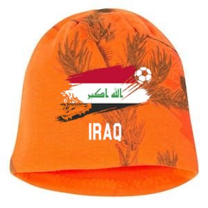 Iraq National Football Soccer Team Flag Kati - Camo Knit Beanie