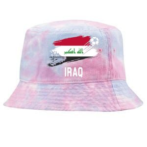 Iraq National Football Soccer Team Flag Tie-Dyed Bucket Hat