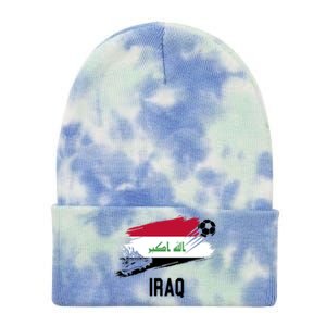 Iraq National Football Soccer Team Flag Tie Dye 12in Knit Beanie