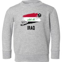 Iraq National Football Soccer Team Flag Toddler Sweatshirt