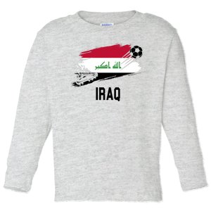 Iraq National Football Soccer Team Flag Toddler Long Sleeve Shirt