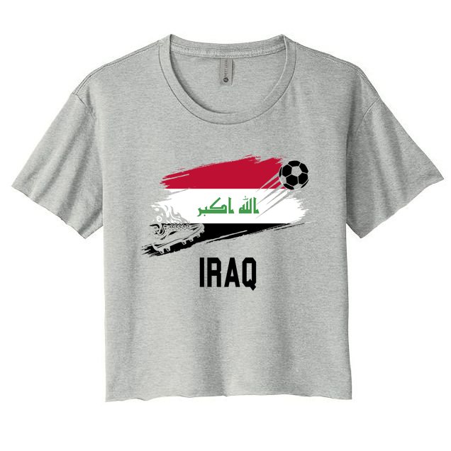 Iraq National Football Soccer Team Flag Crop Top