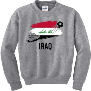 Iraq National Football Soccer Team Flag Kids Sweatshirt