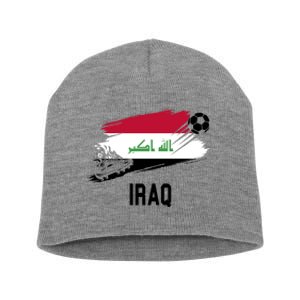 Iraq National Football Soccer Team Flag Short Acrylic Beanie