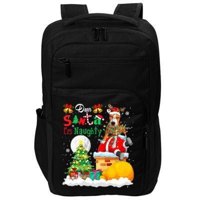 IM Naughty Funny Joke Xmas Santa Reindeer Pit Bull Owner Funny Gift Impact Tech Backpack