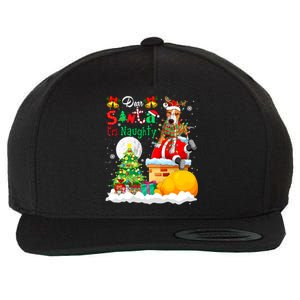 IM Naughty Funny Joke Xmas Santa Reindeer Pit Bull Owner Funny Gift Wool Snapback Cap