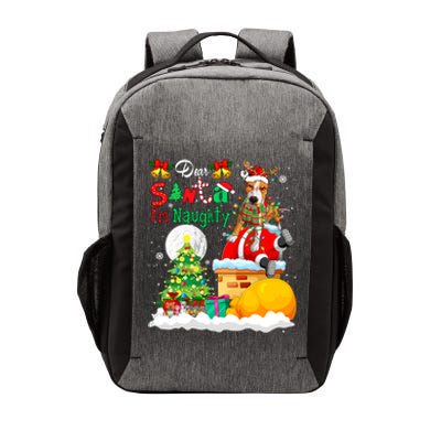 IM Naughty Funny Joke Xmas Santa Reindeer Pit Bull Owner Funny Gift Vector Backpack