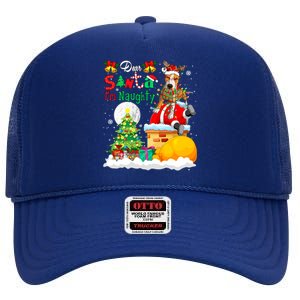 IM Naughty Funny Joke Xmas Santa Reindeer Pit Bull Owner Funny Gift High Crown Mesh Back Trucker Hat