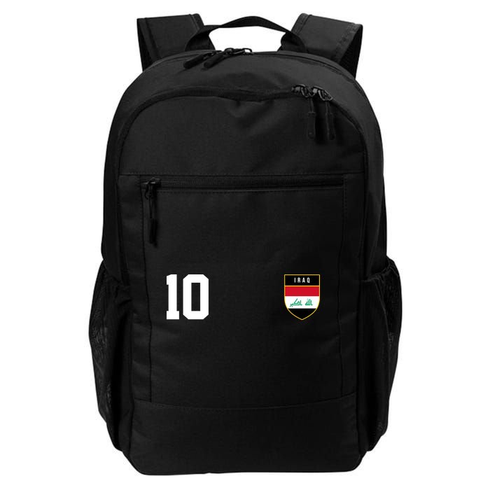 Iraq Nation Football Soccer 10 Jersey Backpack