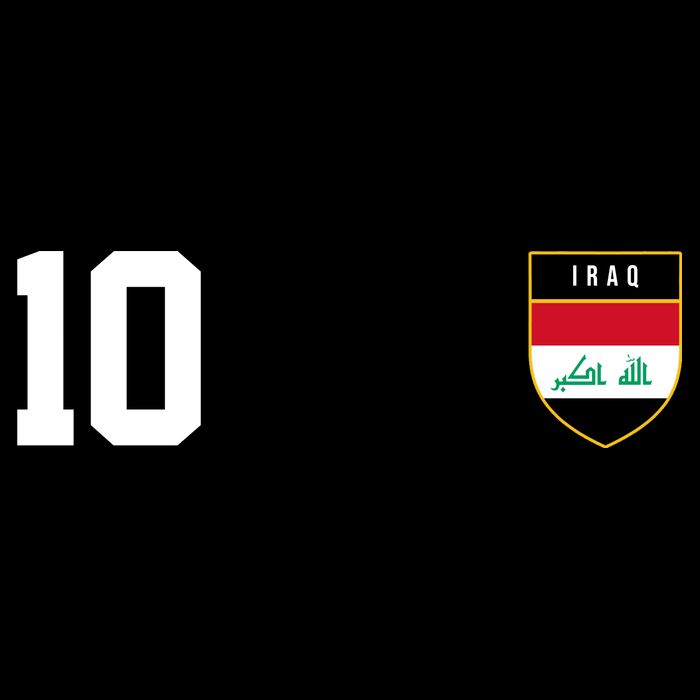 Iraq Nation Football Soccer 10 Jersey Backpack