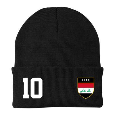 Iraq Nation Football Soccer 10 Jersey Beanie