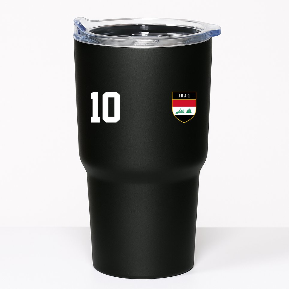 Iraq Nation Football Soccer 10 Jersey Tumbler