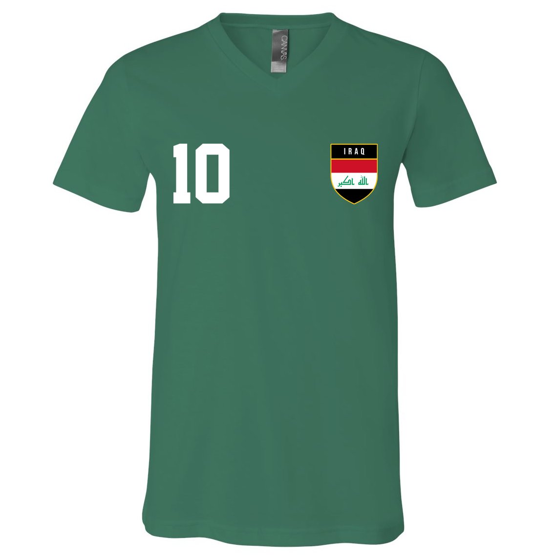 Iraq Nation Football Soccer 10 Jersey V-Neck T-Shirt