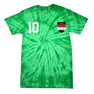 Iraq Nation Football Soccer 10 Jersey Tie-Dye T-Shirt