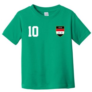 Iraq Nation Football Soccer 10 Jersey Toddler T-Shirt