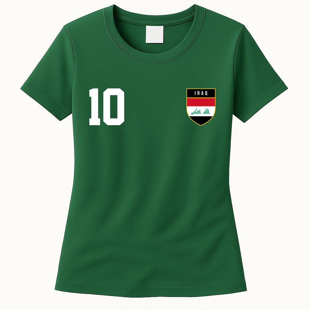 Iraq Nation Football Soccer 10 Jersey Womens T-Shirt