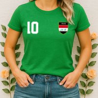 Iraq Nation Football Soccer 10 Jersey Womens T-Shirt