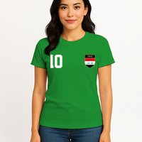 Iraq Nation Football Soccer 10 Jersey Womens T-Shirt