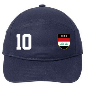 Iraq Nation Football Soccer 10 Jersey 7-Panel Snapback Hat