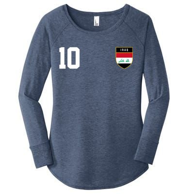 Iraq Nation Football Soccer 10 Jersey Women's Perfect Tri Tunic Long Sleeve Shirt