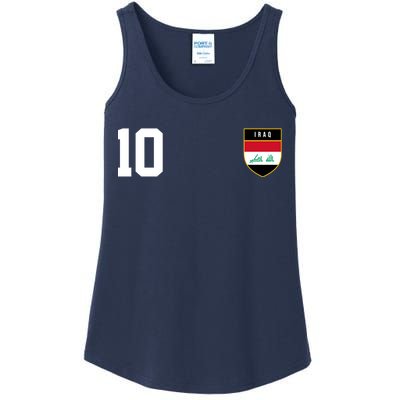 Iraq Nation Football Soccer 10 Jersey Ladies Essential Tank