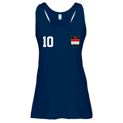 Iraq Nation Football Soccer 10 Jersey Ladies Essential Flowy Tank