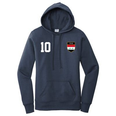 Iraq Nation Football Soccer 10 Jersey Women's Pullover Hoodie