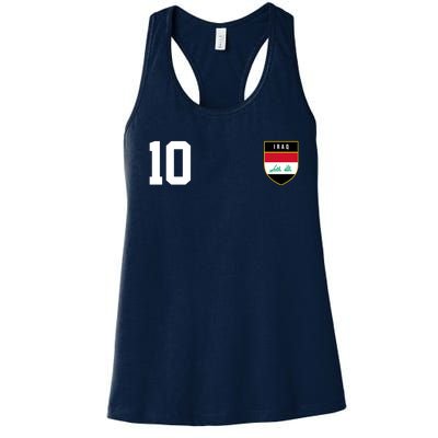 Iraq Nation Football Soccer 10 Jersey Women's Racerback Tank