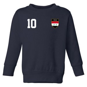 Iraq Nation Football Soccer 10 Jersey Toddler Sweatshirt