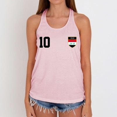 Iraq Nation Football Soccer 10 Jersey Women's Knotted Racerback Tank