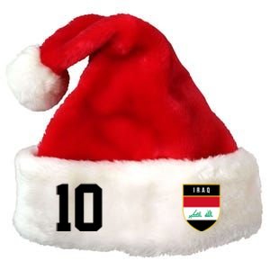 Iraq Nation Football Soccer 10 Jersey Premium Christmas Santa Hat