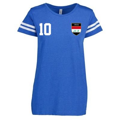 Iraq Nation Football Soccer 10 Jersey Enza Ladies Jersey Football T-Shirt