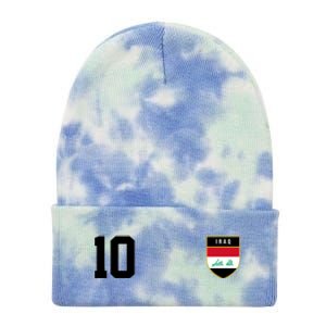 Iraq Nation Football Soccer 10 Jersey Tie Dye 12in Knit Beanie