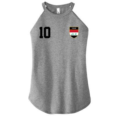 Iraq Nation Football Soccer 10 Jersey Women's Perfect Tri Rocker Tank