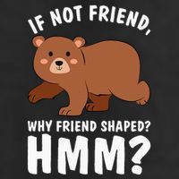 If Not Friend Why Friend Shaped Funny Bear Cool Comfort Performance Bucket Hat
