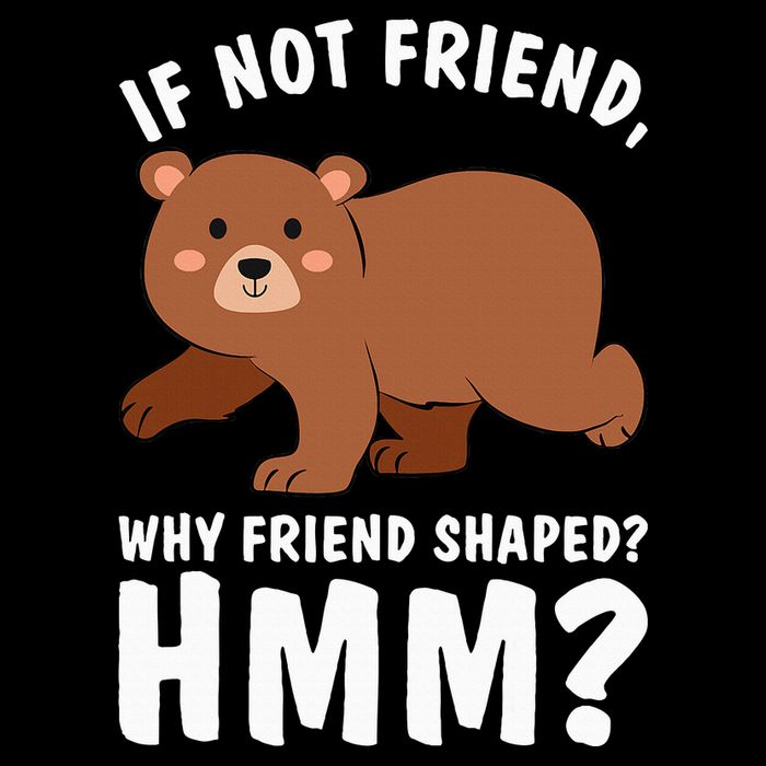 If Not Friend Why Friend Shaped Funny Bear Bucket Hat