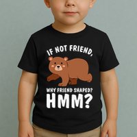 If Not Friend Why Friend Shaped Funny Bear Toddler T-Shirt