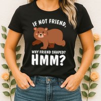 If Not Friend Why Friend Shaped Funny Bear Womens T-Shirt
