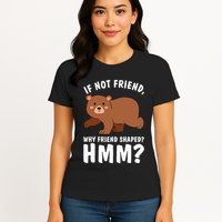 If Not Friend Why Friend Shaped Funny Bear Womens T-Shirt