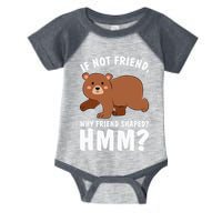 If Not Friend Why Friend Shaped Funny Bear Infant Baby Jersey Bodysuit