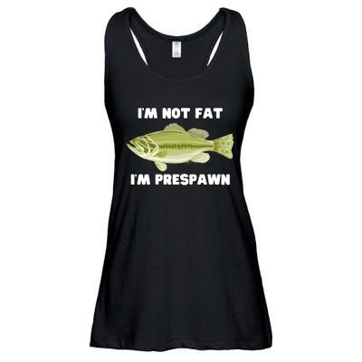 IM Not Fat IM Prespawn Bass Fishing Funny Graphic Ladies Essential Flowy Tank