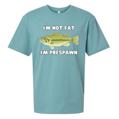 IM Not Fat IM Prespawn Bass Fishing Funny Graphic Sueded Cloud Jersey T-Shirt