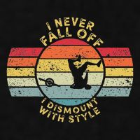 I Never Fall Off I Dismount With Style One Wheel Owner Float Ladies PosiCharge Tri-Blend Wicking Tank