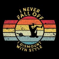 I Never Fall Off I Dismount With Style One Wheel Owner Float Pom Pom 12in Knit Beanie