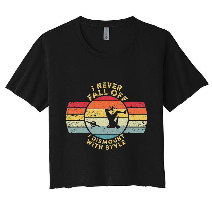 I Never Fall Off I Dismount With Style One Wheel Owner Float Crop Top